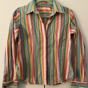 Thomas Pink Striped French Cuff Dress Shirt